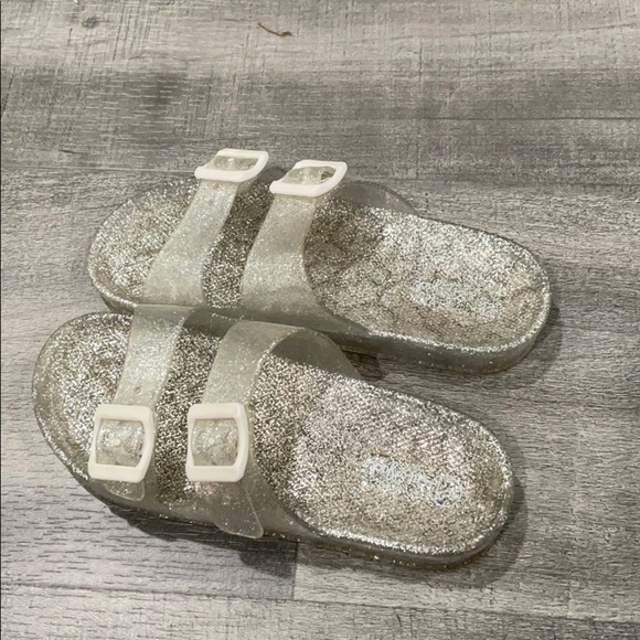 Cat & Jack glitter Jelly Birkenstock style sandals - Picture 2 of 5